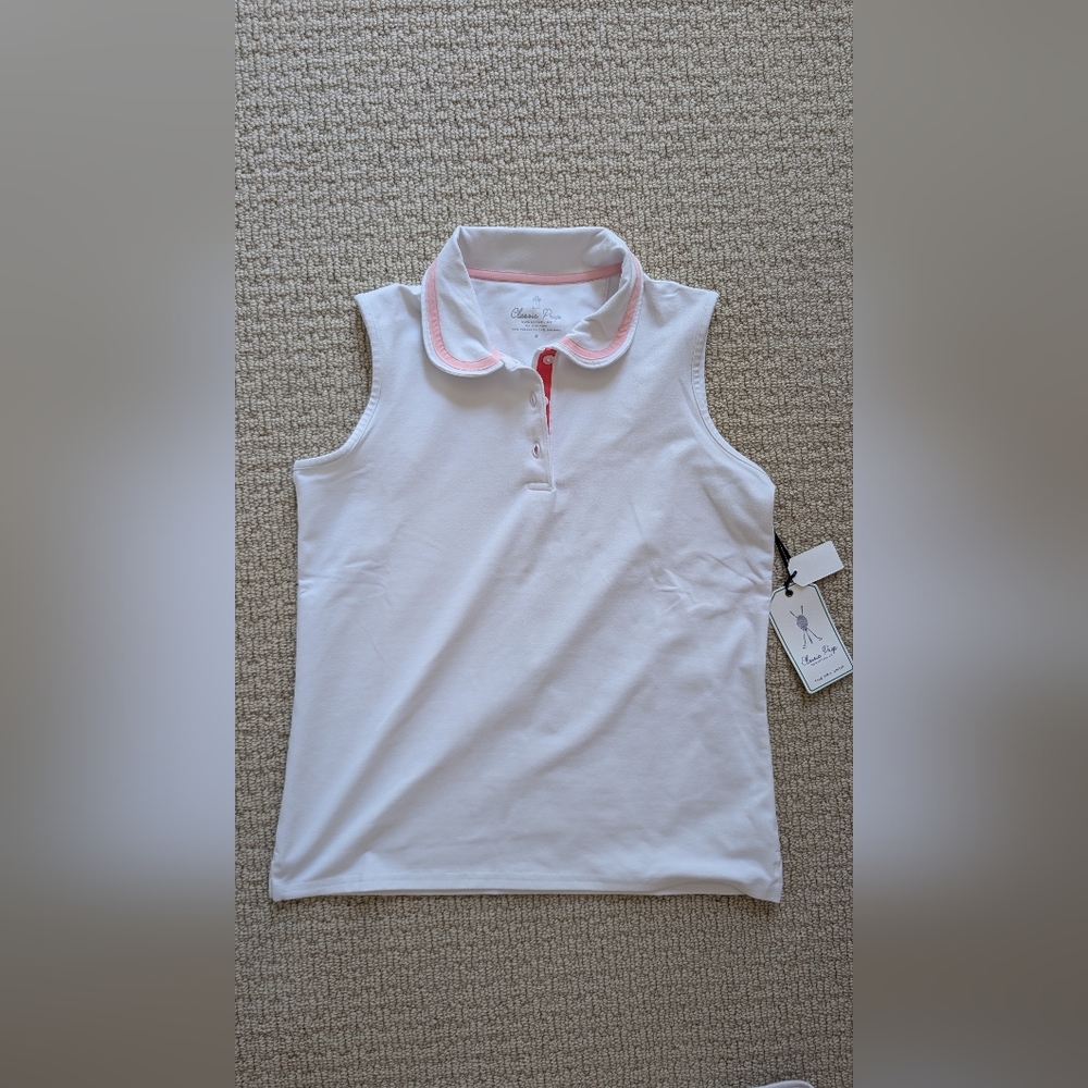 NWT Classic Prep Small Tennis Sleeveless Polo